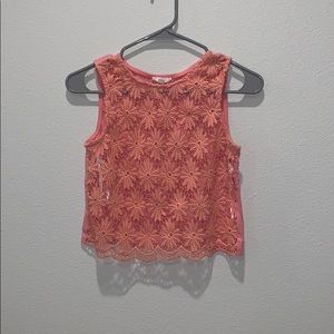 Peach crop top - floral by Mine